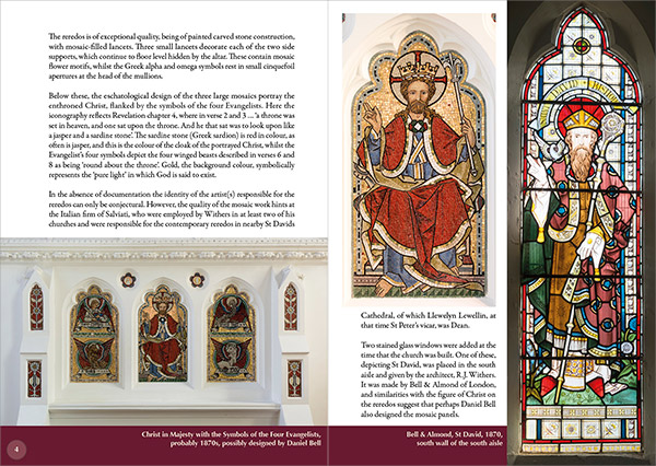 Spread from Stained Glass at the Church of St Peter, Carmarthen.