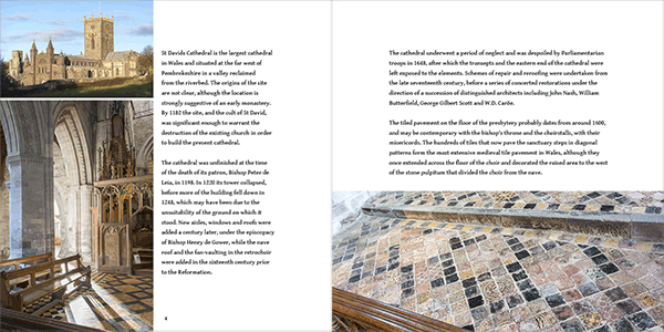 Spread from Teiliau Tyddewi/ The Tiles of St Davids.